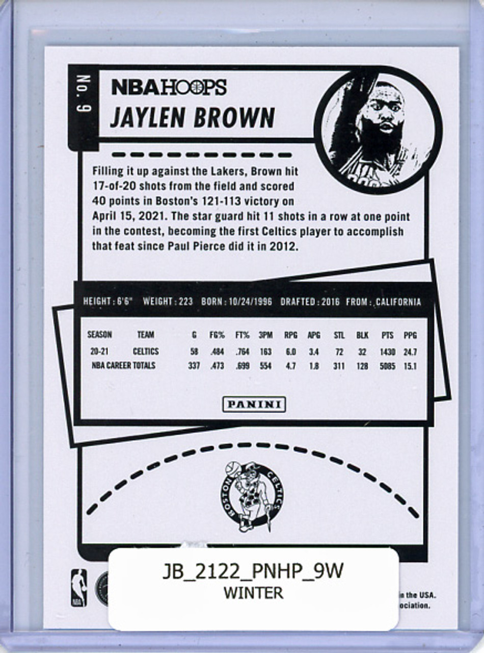 Jaylen Brown 2021-22 Hoops #9 Winter