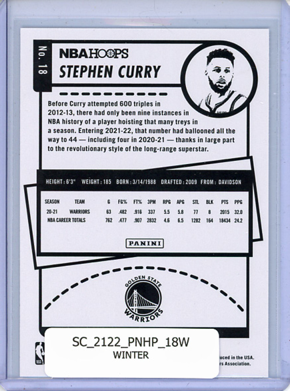 Stephen Curry 2021-22 Hoops #18 Winter