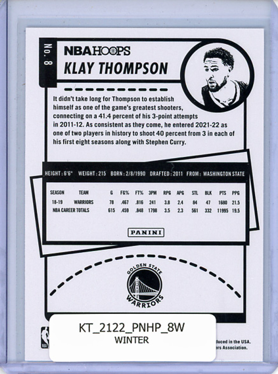 Klay Thompson 2021-22 Hoops #8 Winter