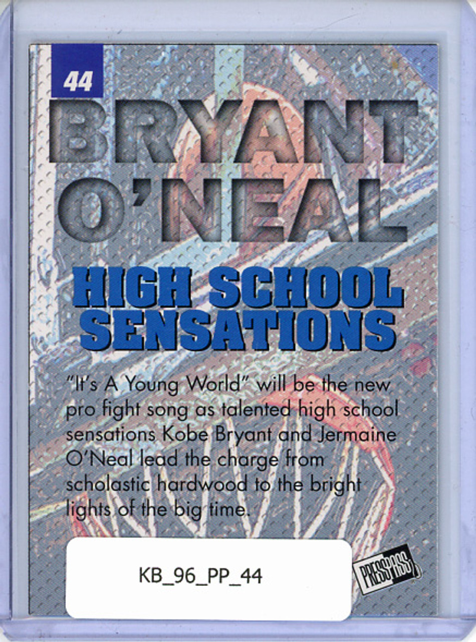 Kobe Bryant, Jermaine O'Neal 1996 Press Pass #44 High School Sensations