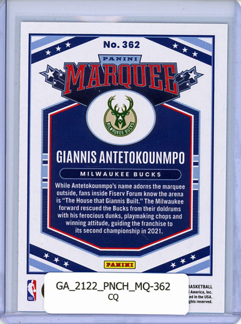 Giannis Antetokounmpo 2021-22 Chronicles, Marquee #362 (CQ)
