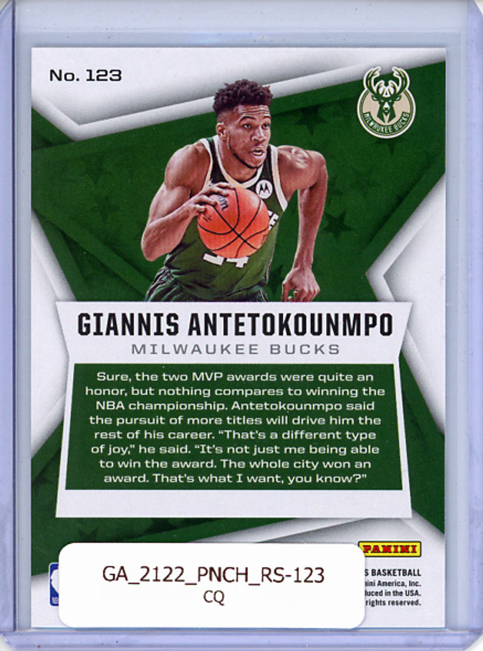 Giannis Antetokounmpo 2021-22 Chronicles, Rookies & Stars #123 (CQ)