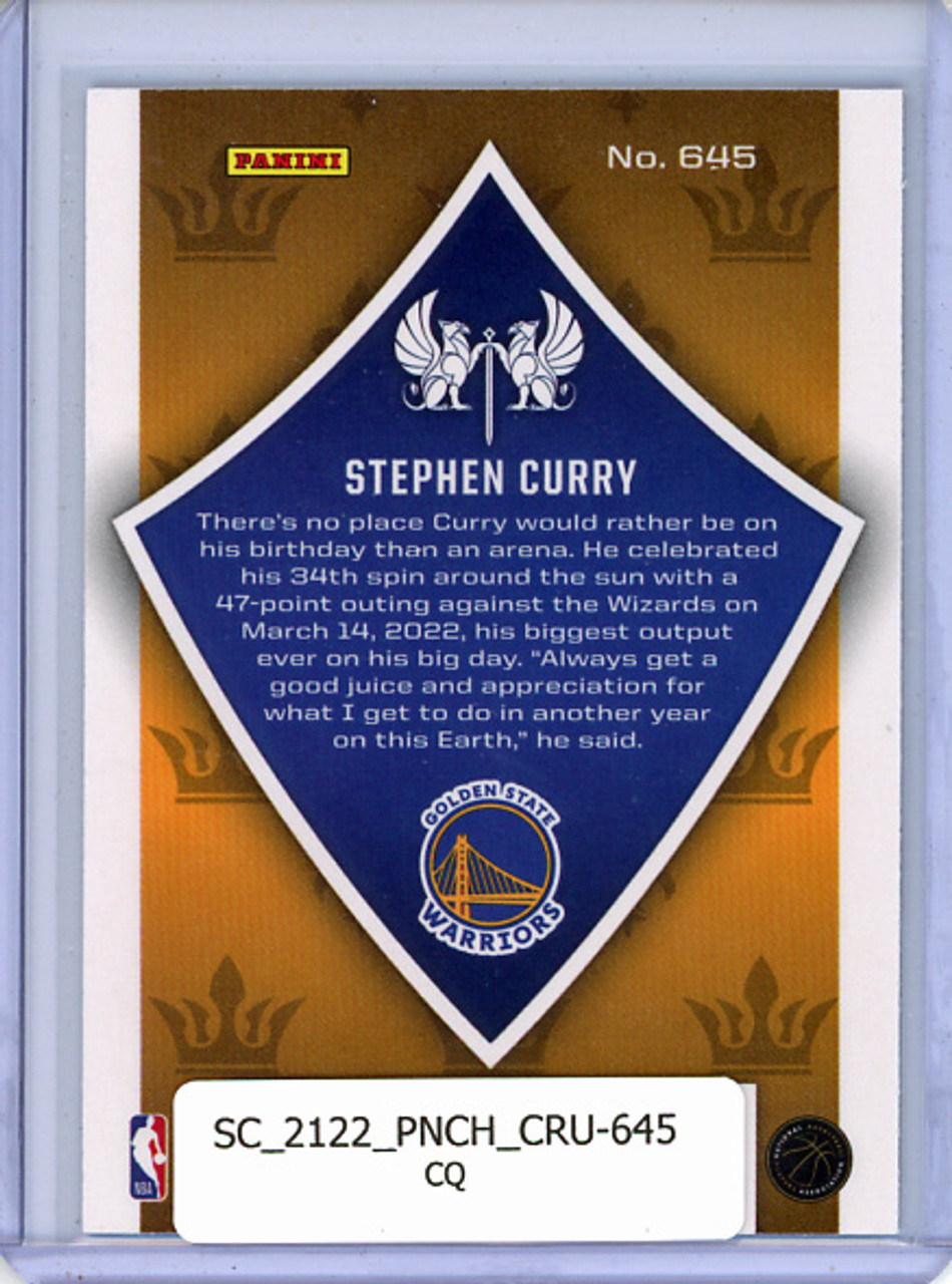 Stephen Curry 2021-22 Chronicles, Crusade #645 (CQ)