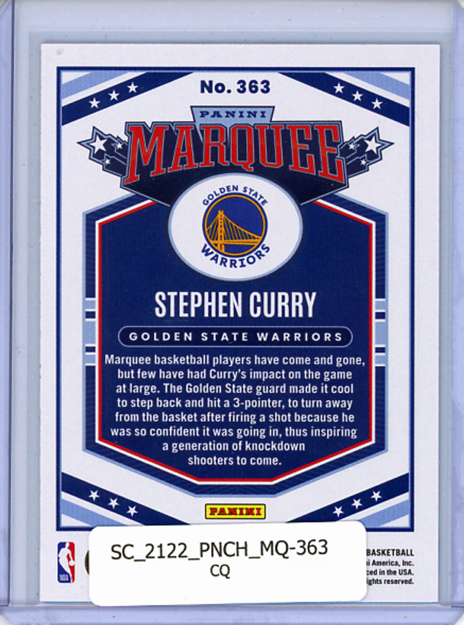 Stephen Curry 2021-22 Chronicles, Marquee #363 (CQ)