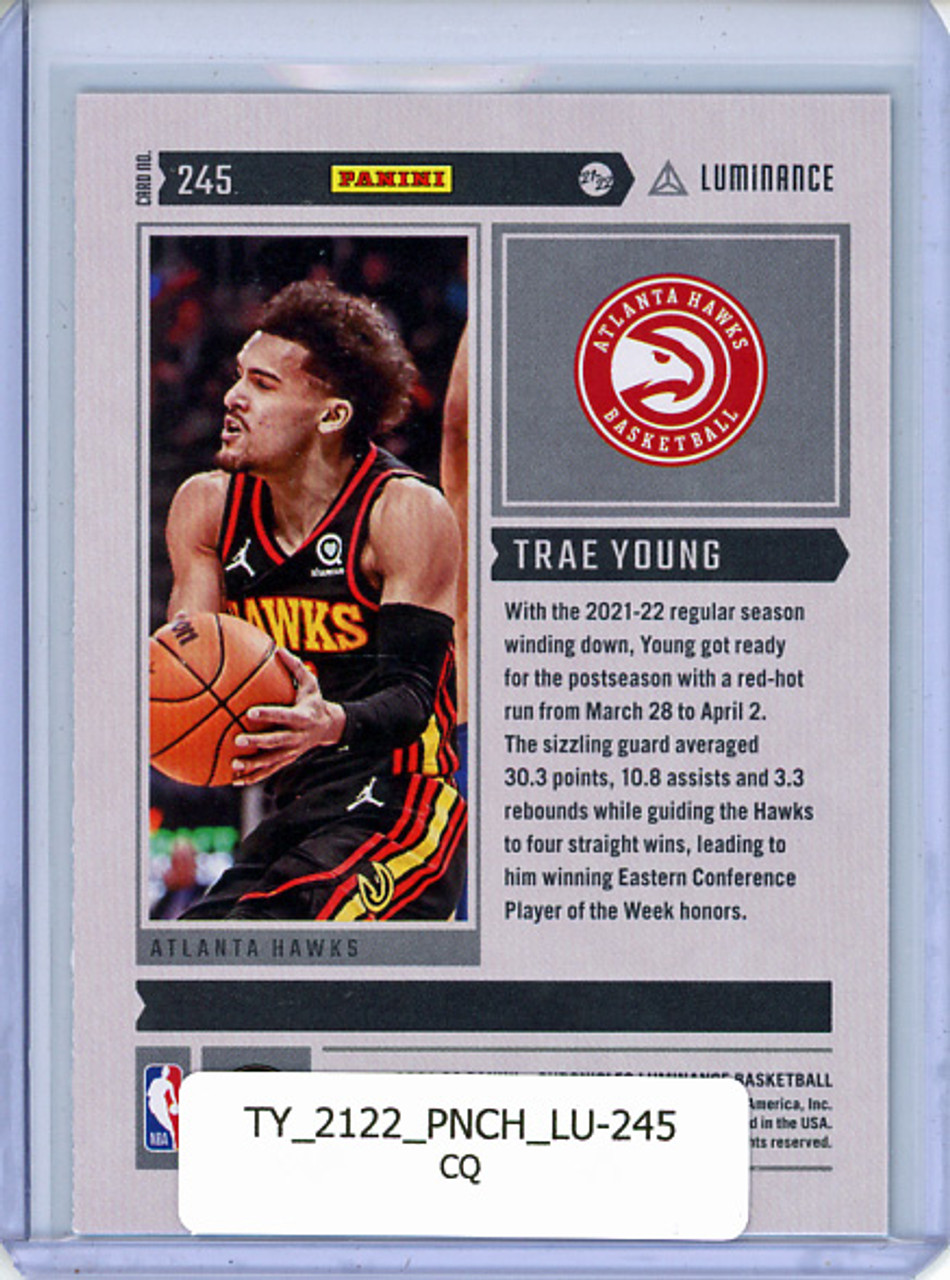 Trae Young 2021-22 Chronicles, Luminance #245 (CQ)