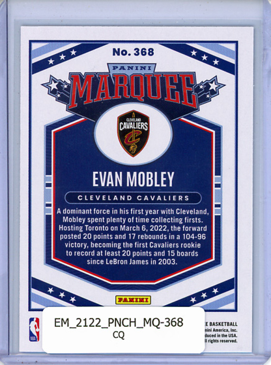Evan Mobley 2021-22 Chronicles, Marquee #368 (CQ)