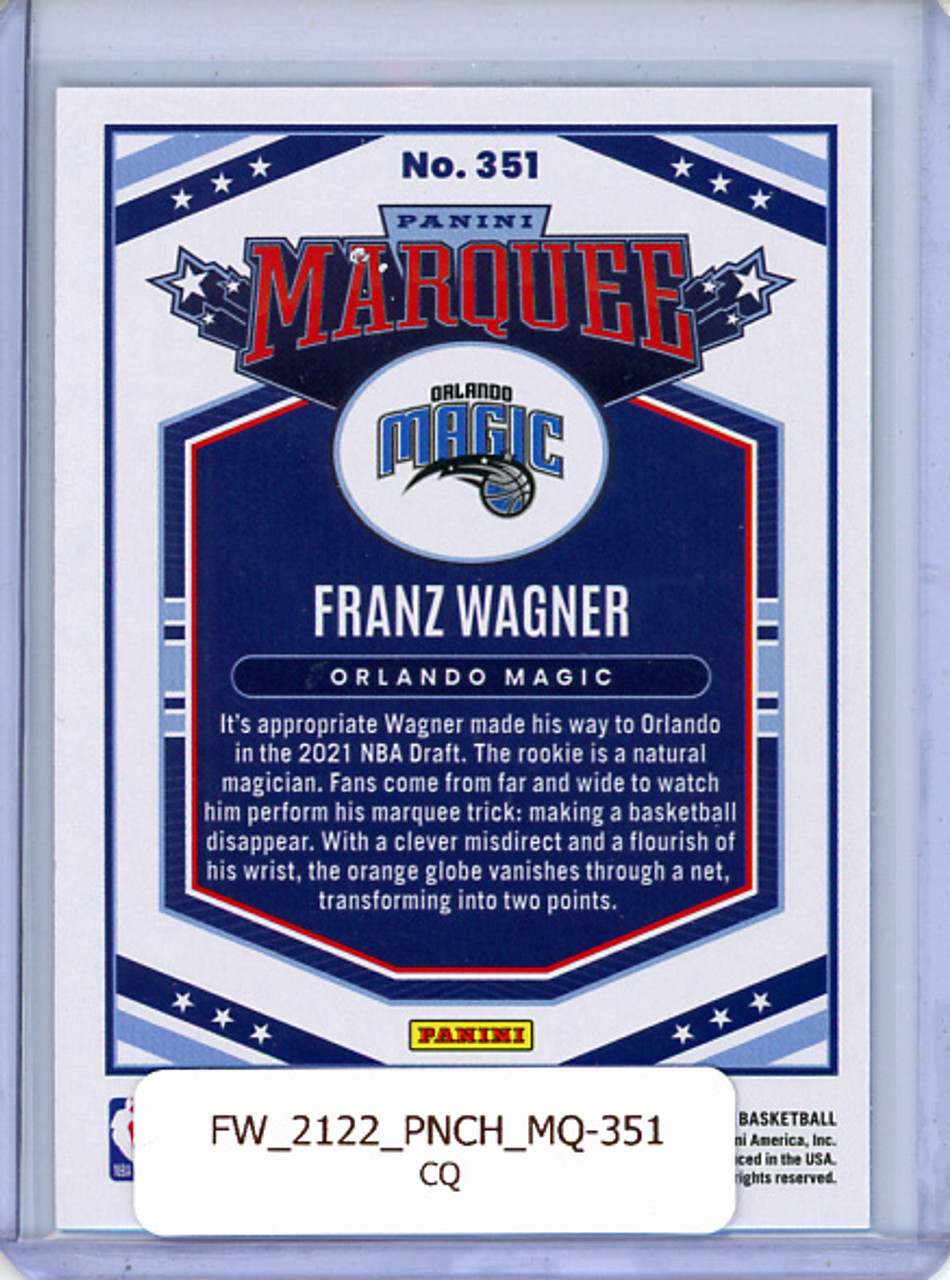Franz Wagner 2021-22 Chronicles, Marquee #351 (CQ)