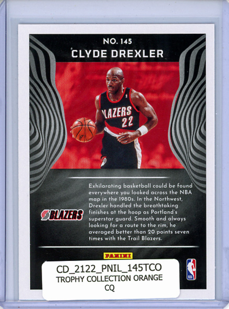 Clyde Drexler 2021-22 Illusions #145 Trophy Collection Orange (CQ)