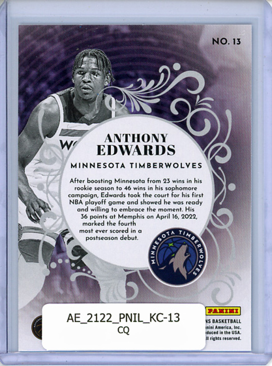 Anthony Edwards 2021-22 Illusions, King of Cards #13 (CQ)
