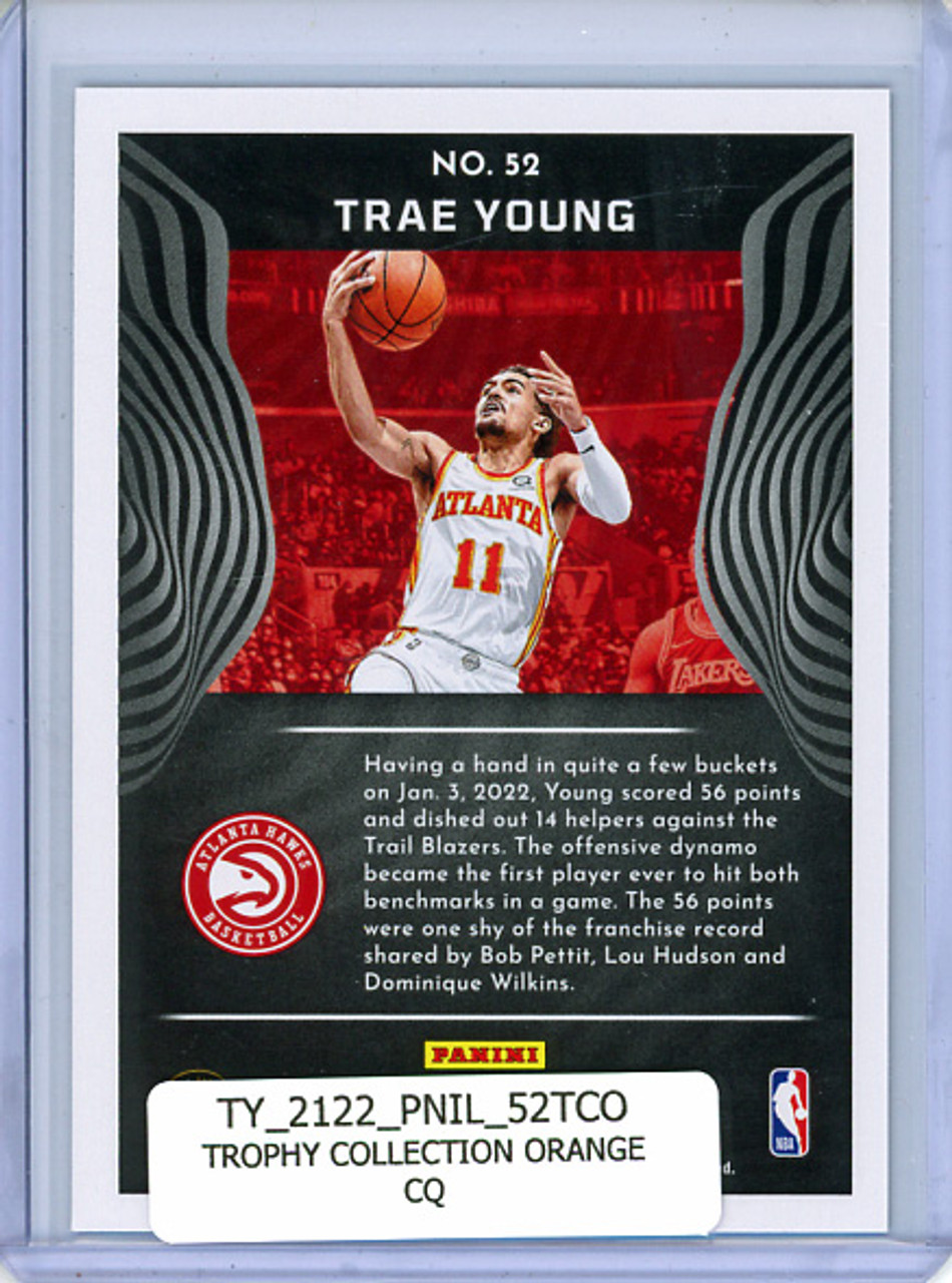 Trae Young 2021-22 Illusions #52 Trophy Collection Orange (CQ)