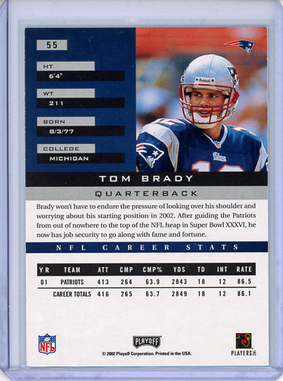 Tom Brady 2002 Playoff Honors #55 (2) (CQ)
