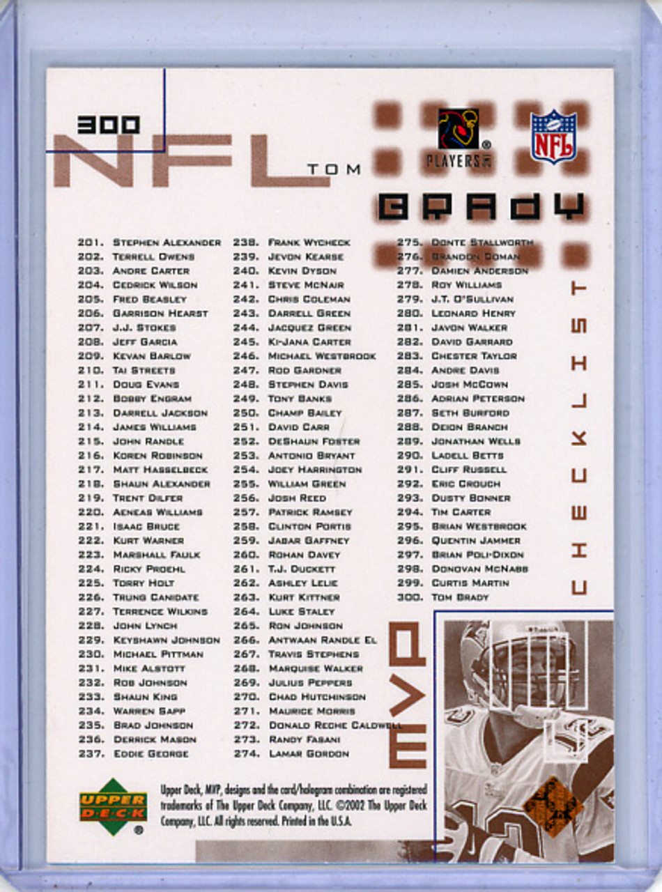 Tom Brady 2002 MVP #300 Checklist (1) (CQ)