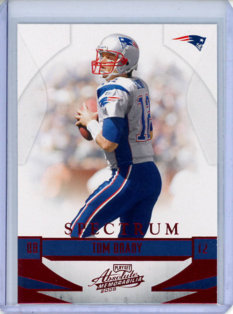 Tom Brady 2008 Playoff Absolute #87 Spectrum Retail Red (1) (CQ)