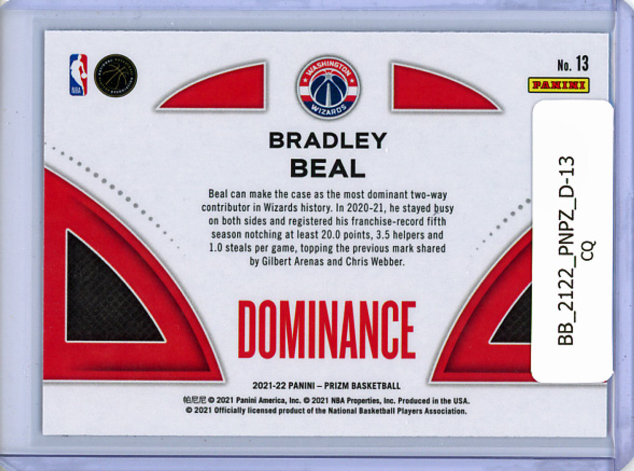 Bradley Beal 2021-22 Prizm, Dominance #13 (CQ)