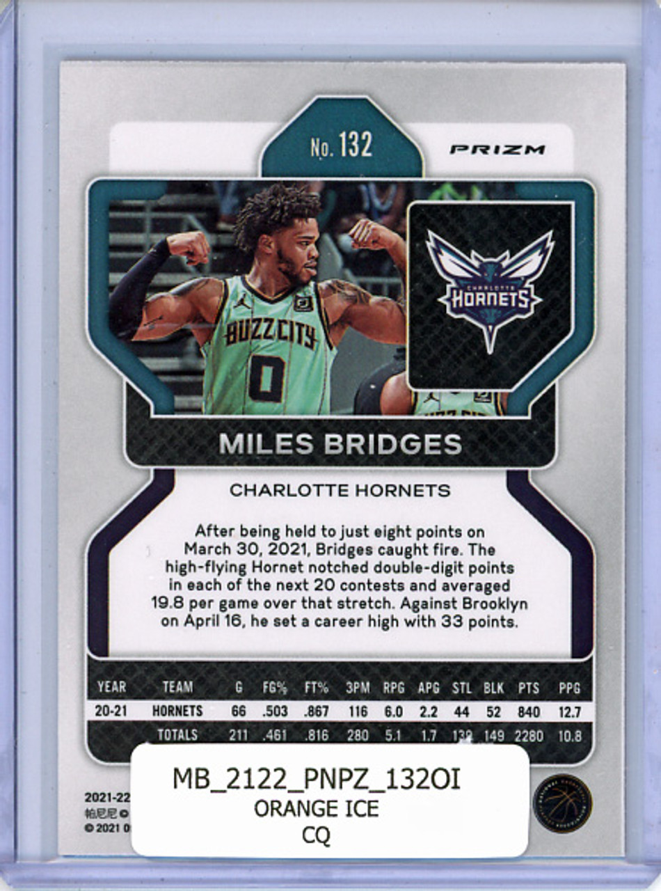 Miles Bridges 2021-22 Prizm #132 Orange Ice (CQ)