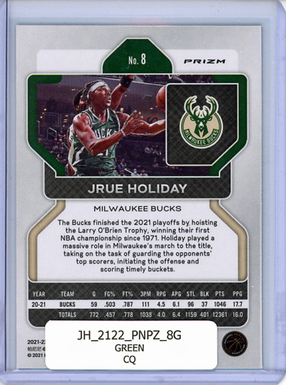 Jrue Holiday 2021-22 Prizm #8 Green (CQ)