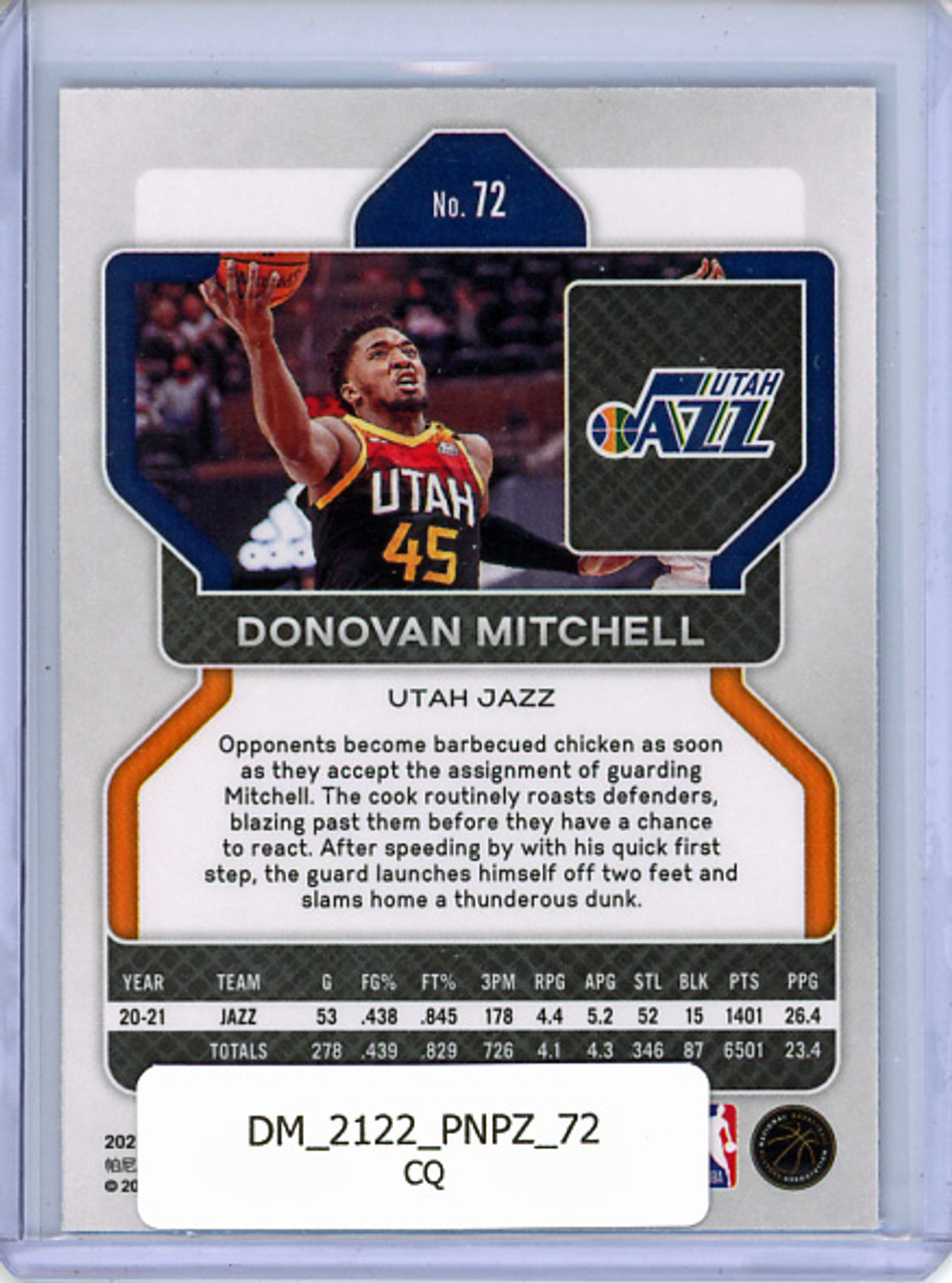 Donovan Mitchell 2021-22 Prizm #72 (CQ)