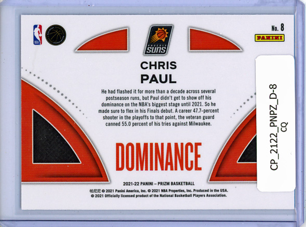 Chris Paul 2021-22 Prizm, Dominance #8 (CQ)