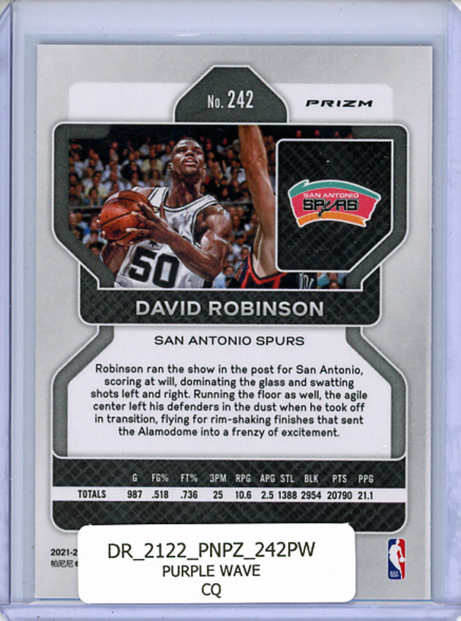 David Robinson 2021-22 Prizm #242 Purple Wave (CQ)