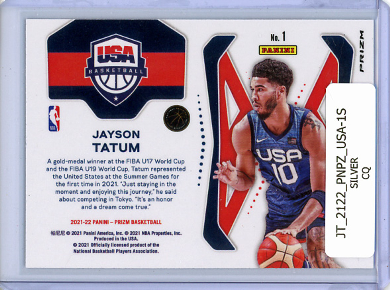 Jayson Tatum 2021-22 Prizm, USA Basketball #1 Silver (CQ)