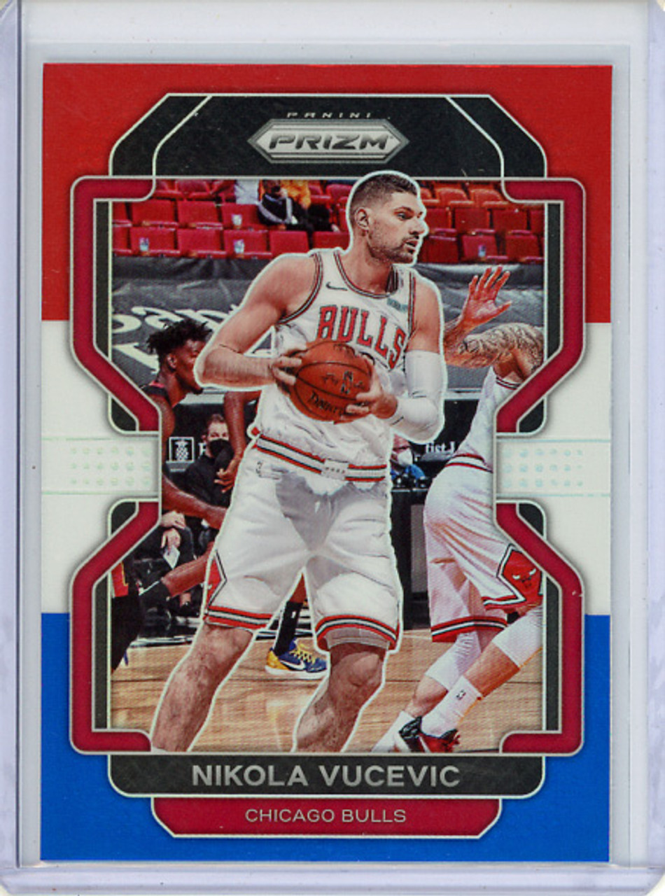 Nikola Vucevic 2021-22 Prizm #100 Red White & Blue (CQ)