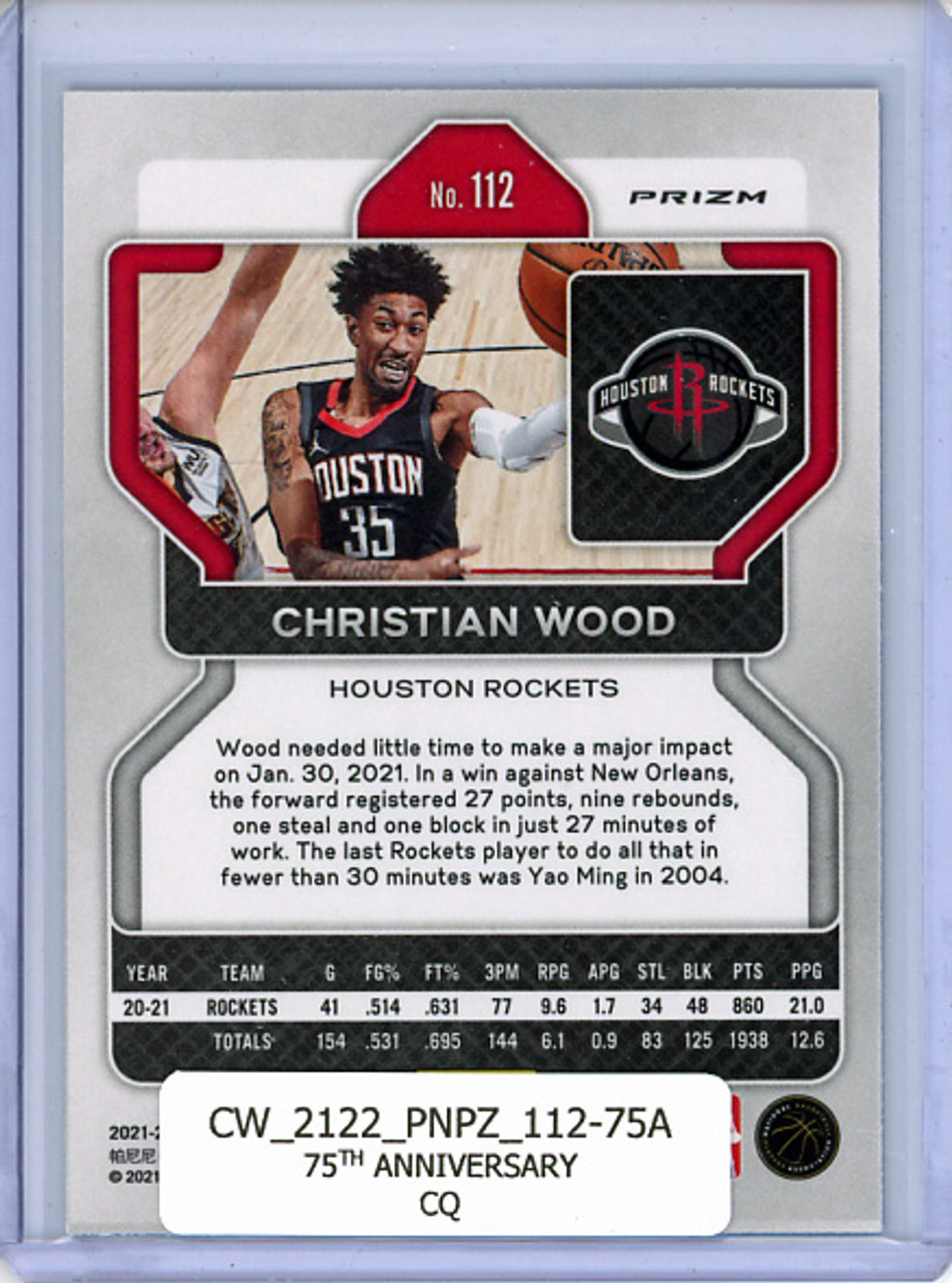 Christian Wood 2021-22 Prizm #112 75th Anniversary (CQ)
