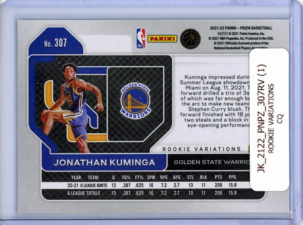 Jonathan Kuminga 2021-22 Prizm #307 Rookie Variations (1) (CQ)