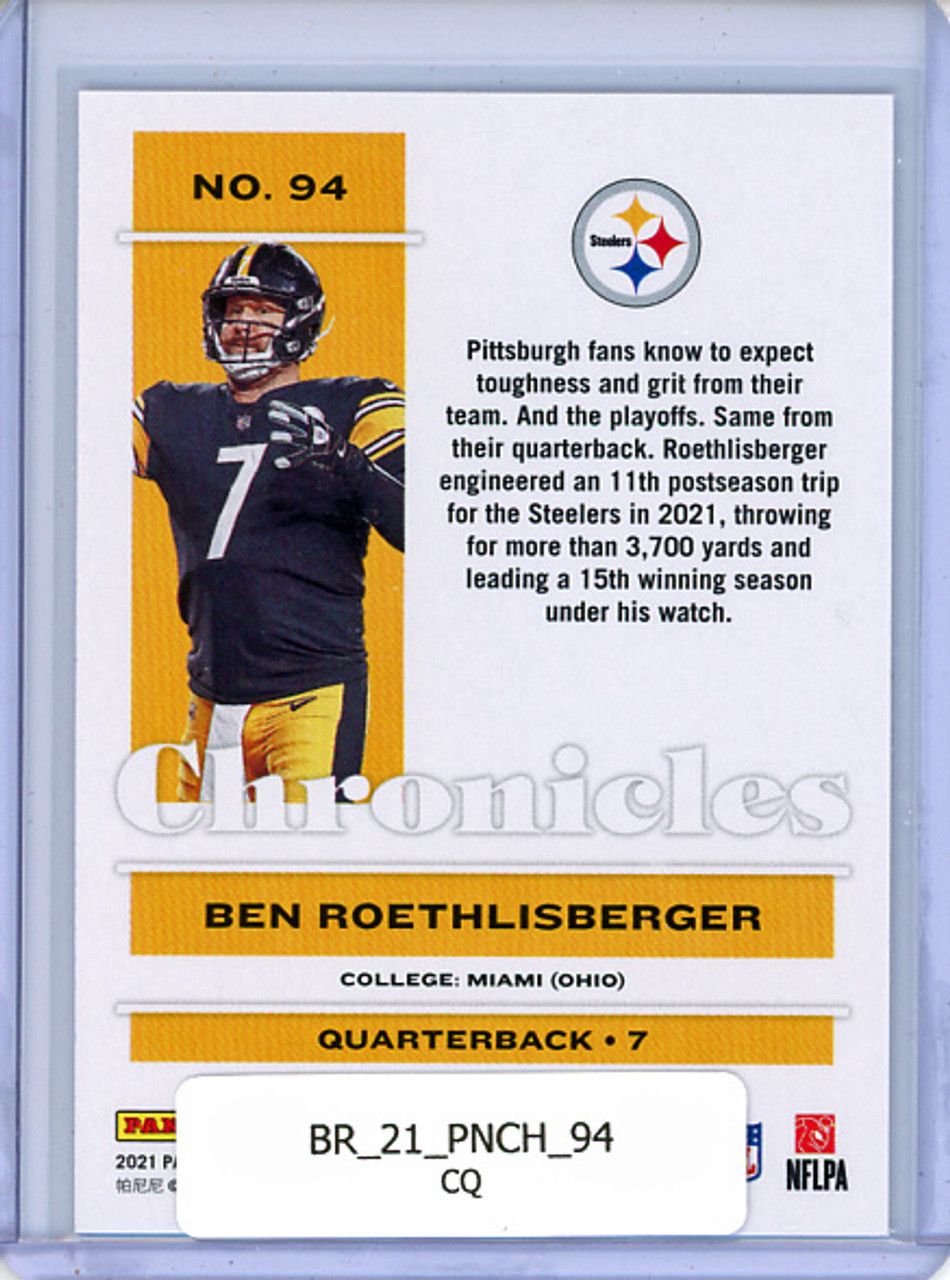 Ben Roethlisberger 2021 Chronicles #94 (CQ)