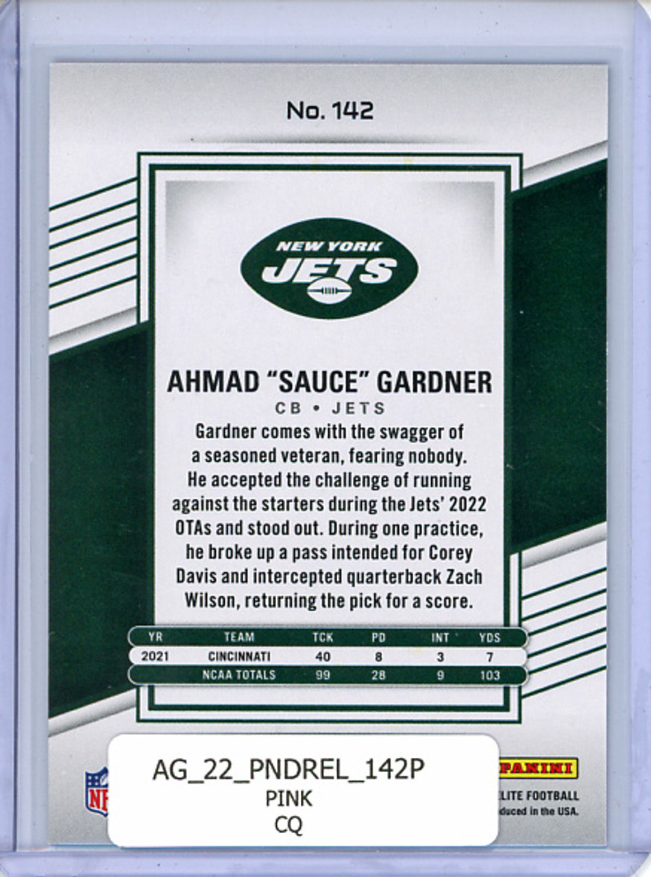 Ahmad "Sauce" Gardner 2022 Donruss Elite #142 Pink (CQ)