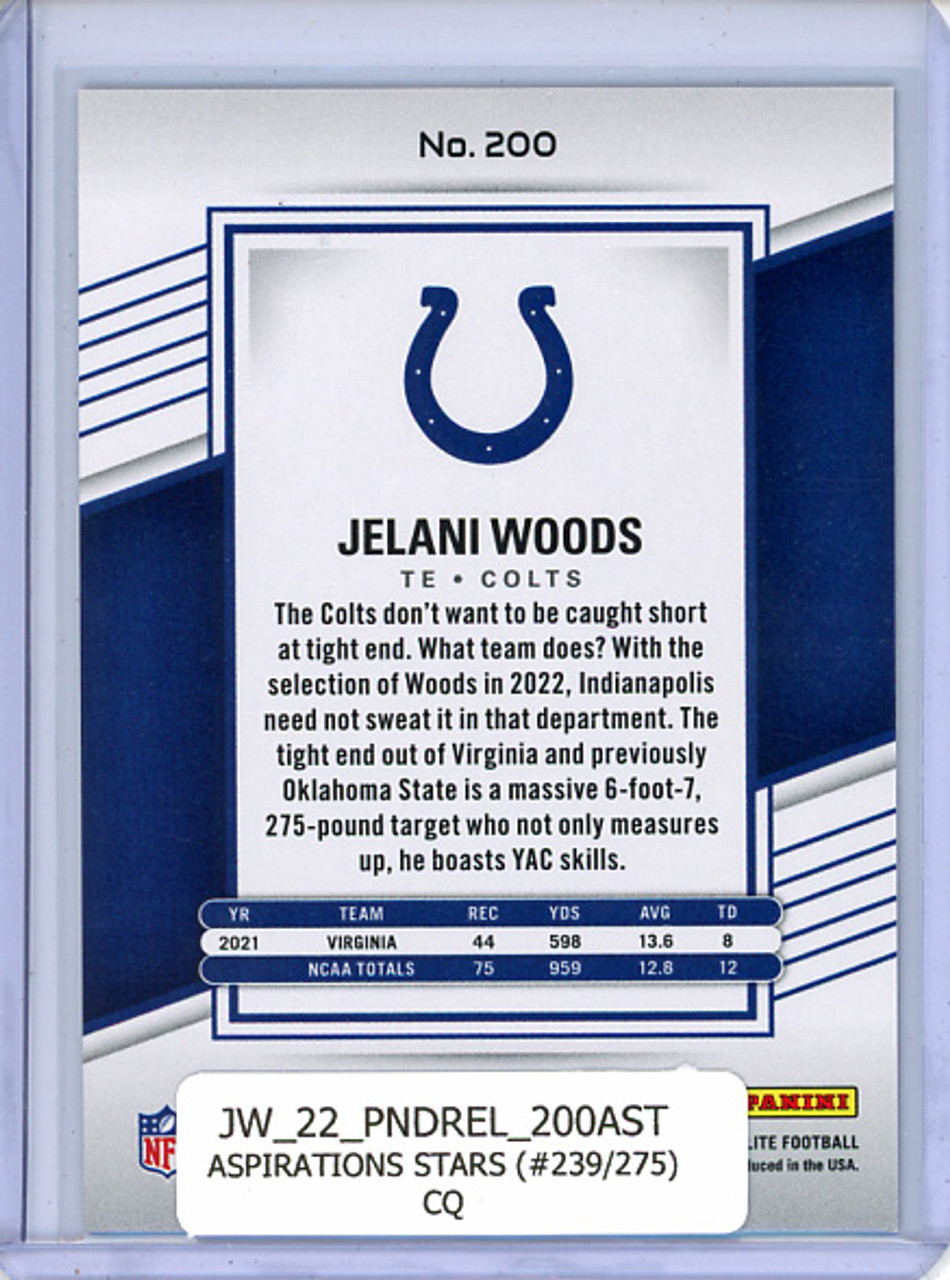 Jelani Woods 2022 Donruss Elite #200 Aspirations Stars (#239/275) (CQ)