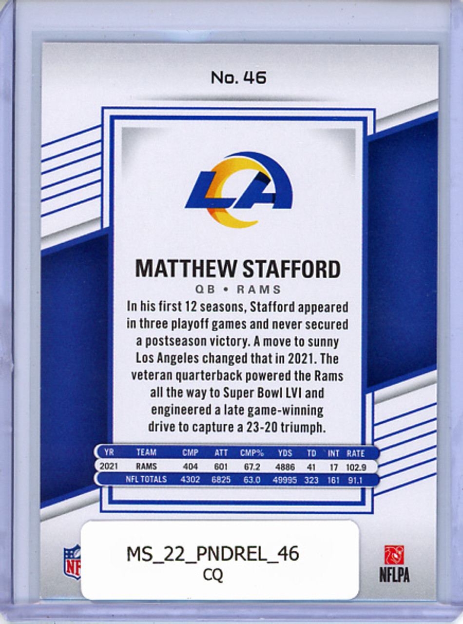 Matthew Stafford 2022 Donruss Elite #46 (CQ)