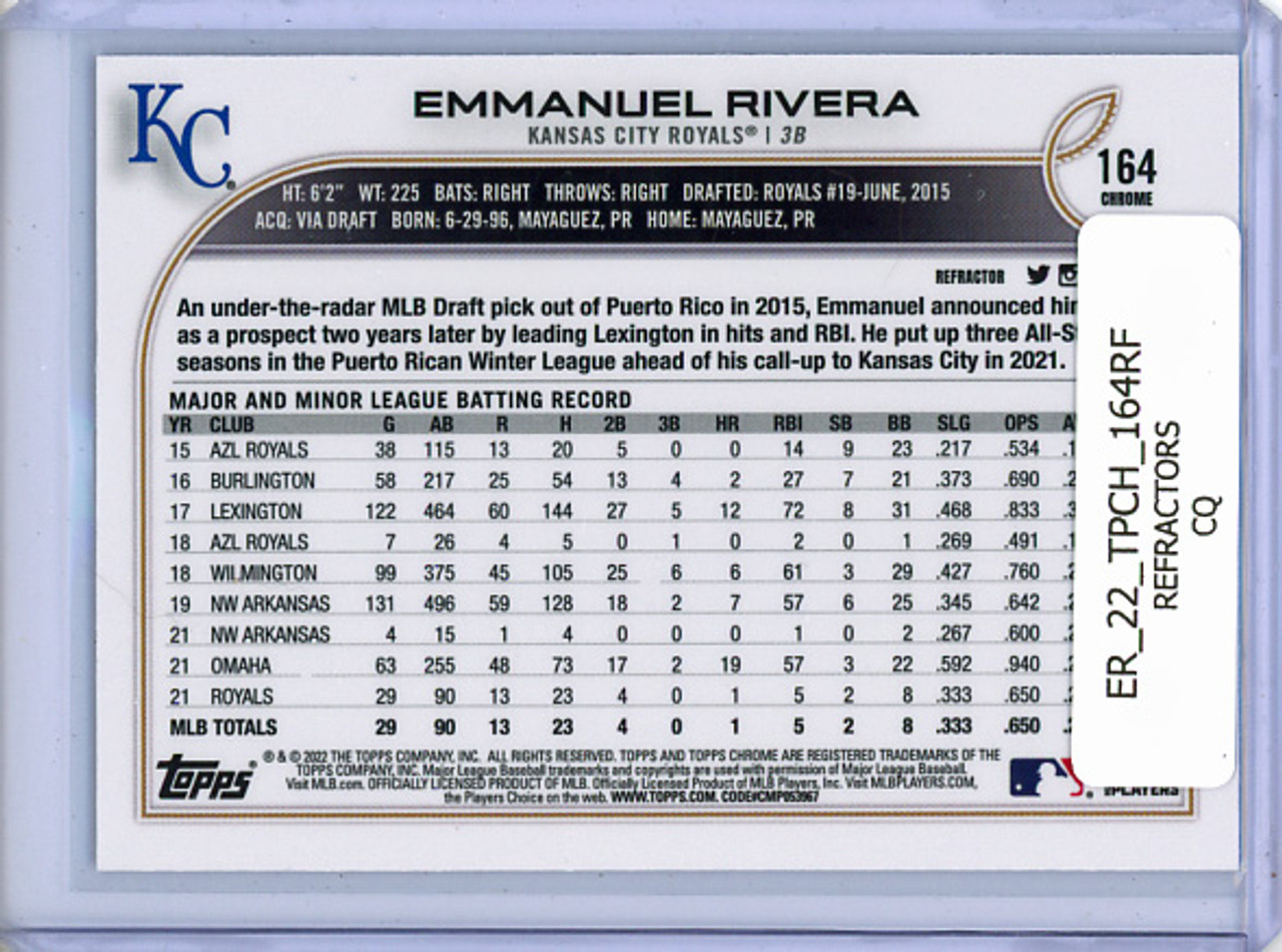 Emmanuel Rivera 2022 Topps Chrome #164 Refractors (CQ)