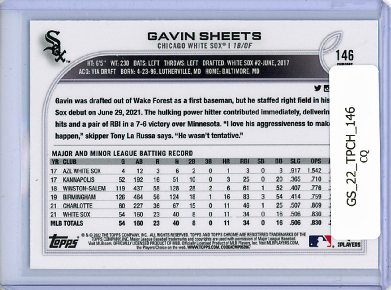 Gavin Sheets 2022 Topps Chrome #146 (CQ)