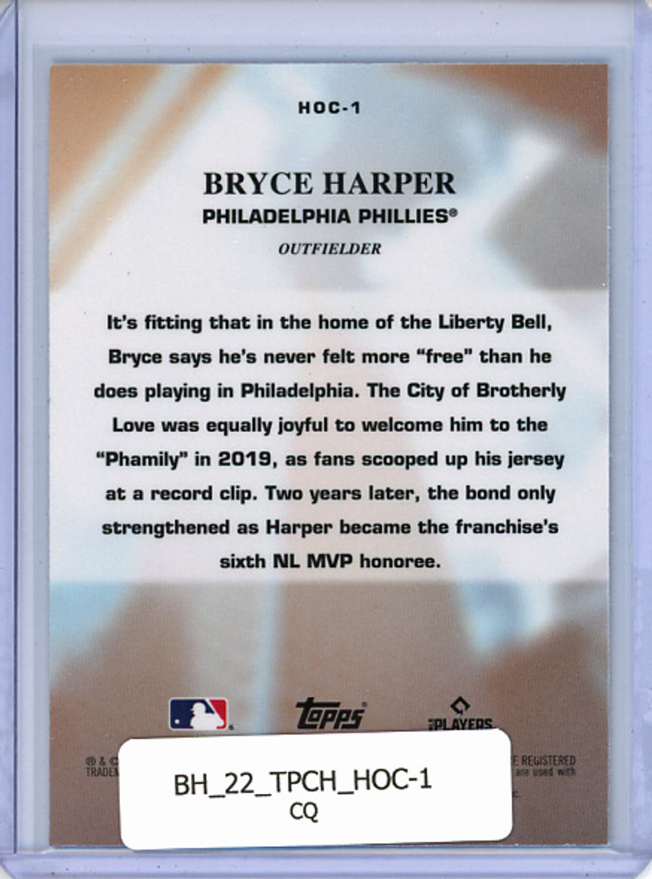 Bryce Harper 2022 Topps Chrome, Heart of the City #HOC-1 (CQ)