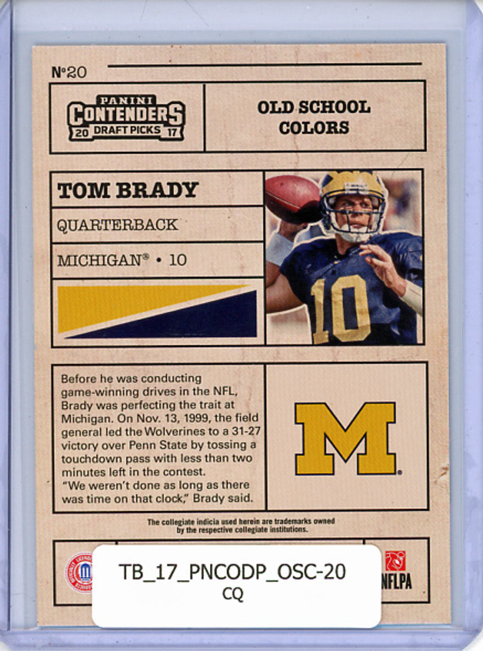 Tom Brady 2017 Contenders Draft Picks, Old School Colors #20 (CQ)