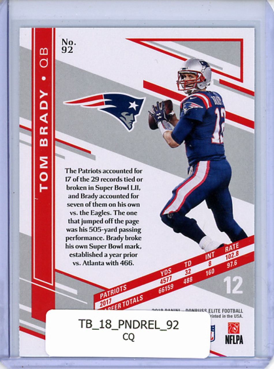 Tom Brady 2018 Donruss Elite #92 (CQ)