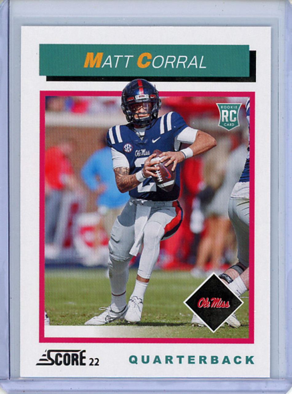 Matt Corral 2022 Score, 1992 Throwback Rookies #TB2 (CQ)