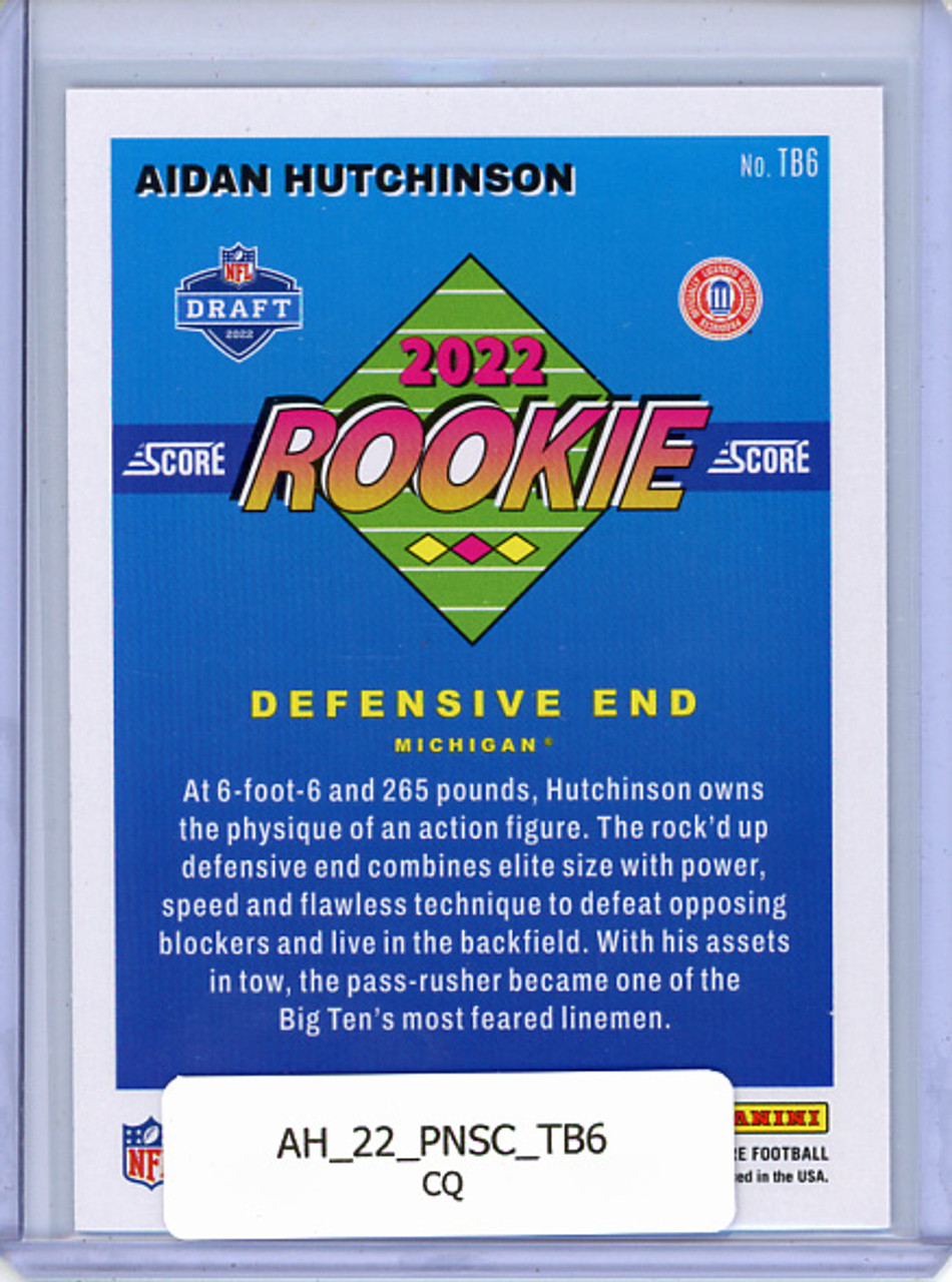Aidan Hutchinson 2022 Score, 1992 Throwback Rookies #TB6 (CQ)