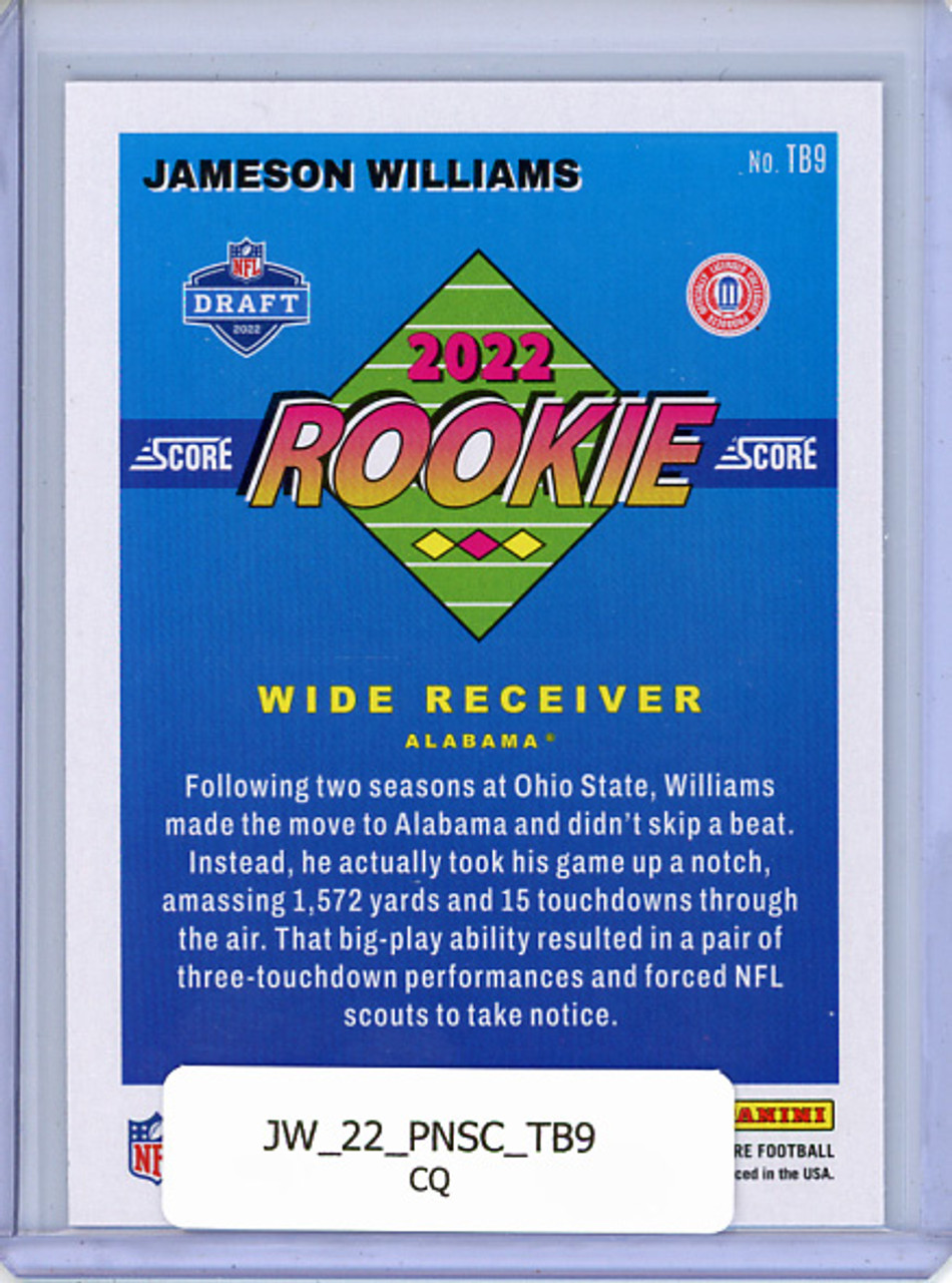 Jameson Williams 2022 Score, 1992 Throwback Rookies #TB9 (CQ)
