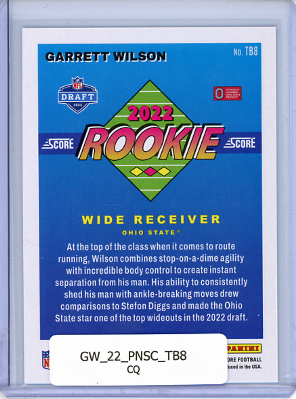 Garrett Wilson 2022 Score, 1992 Throwback Rookies #TB8 (CQ)