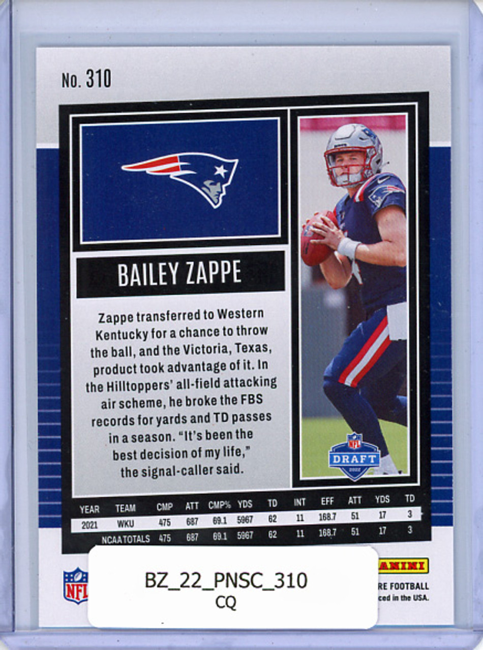 Bailey Zappe 2022 Score #310 (CQ)