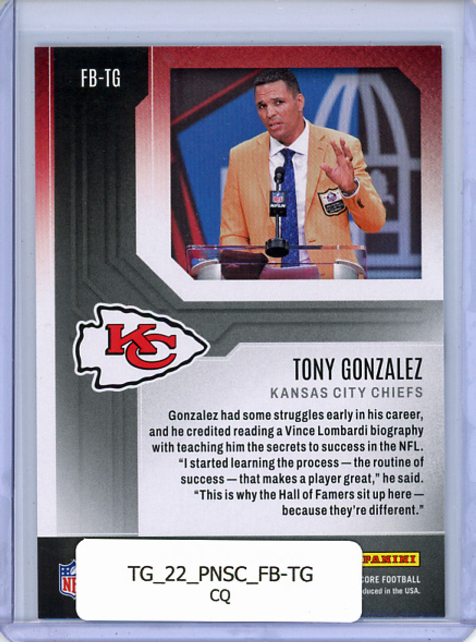 Tony Gonzalez 2022 Score, First Ballot #FB-TG (CQ)