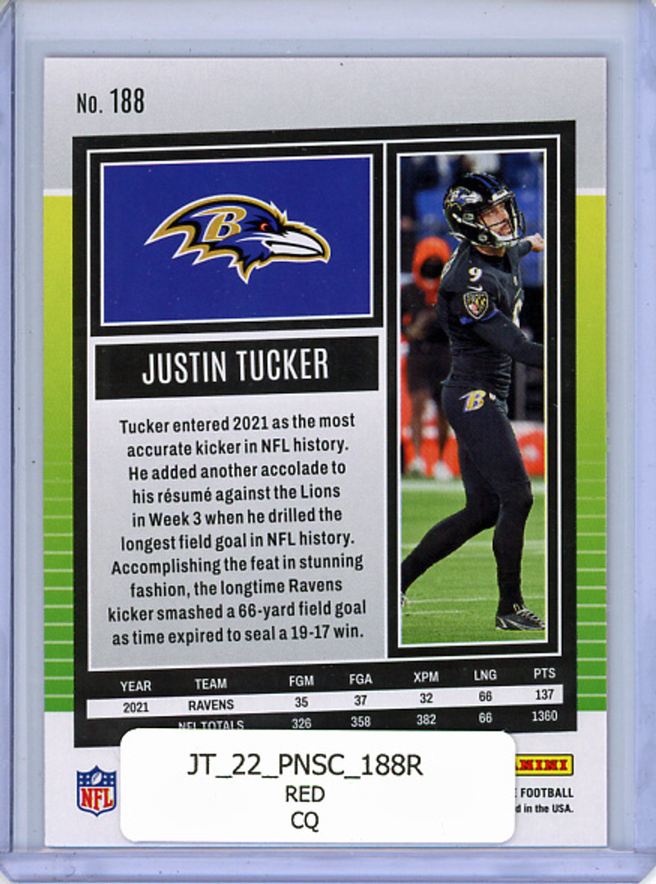 Justin Tucker 2022 Score #188 Red (CQ)