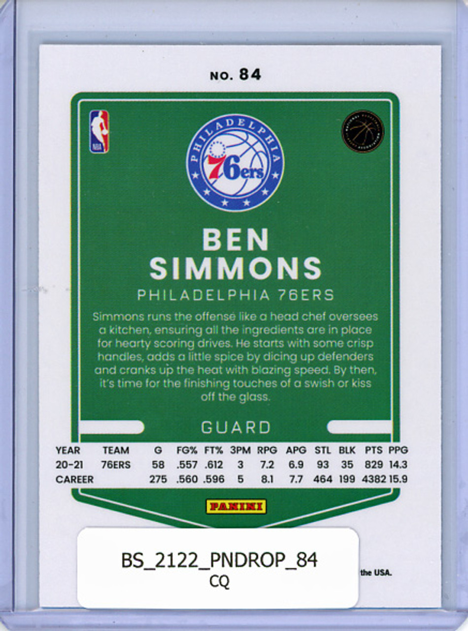 Ben Simmons 2021-22 Donruss Optic #84 (CQ)