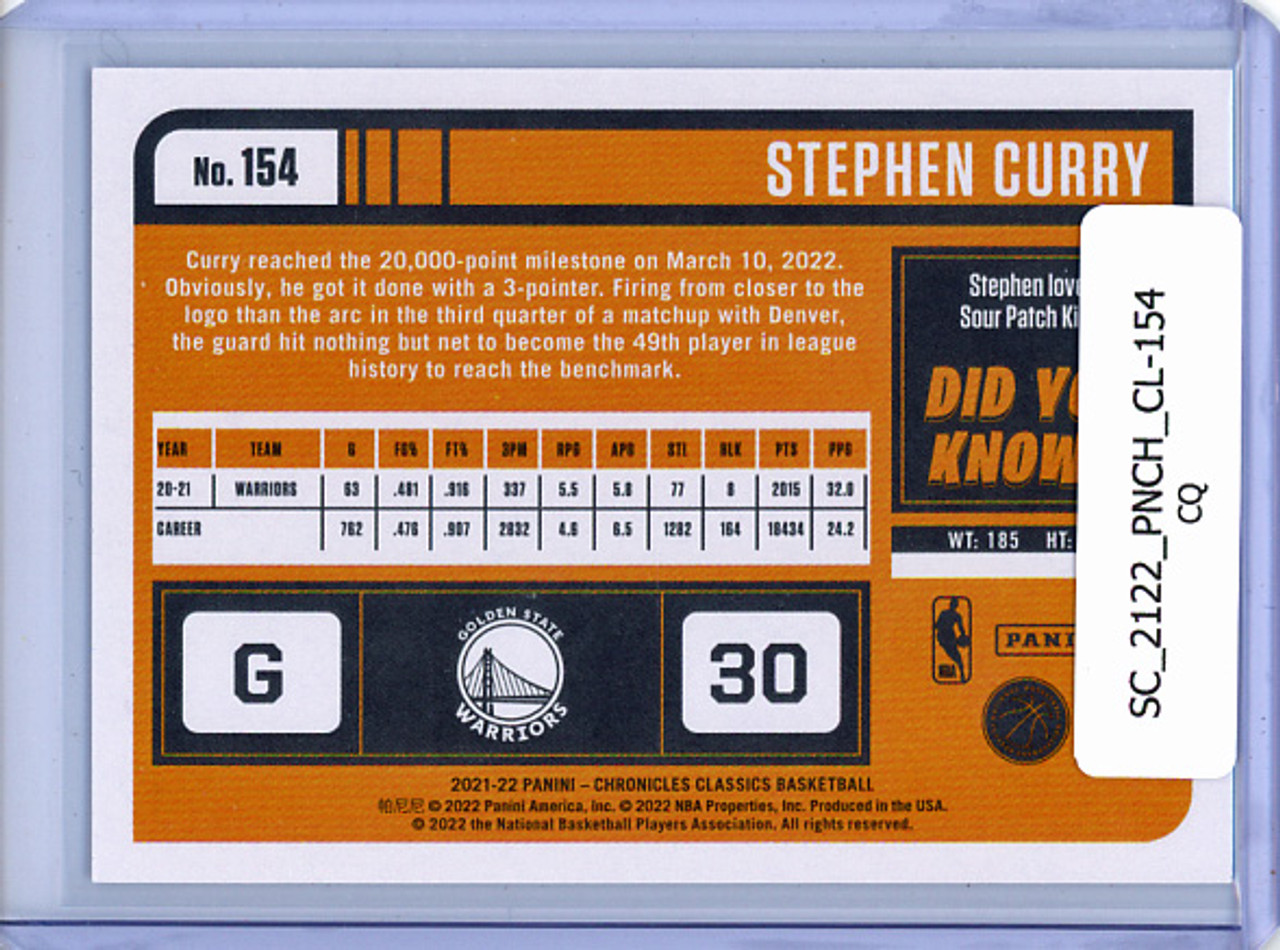Stephen Curry 2021-22 Chronicles, Classics #154 (CQ)