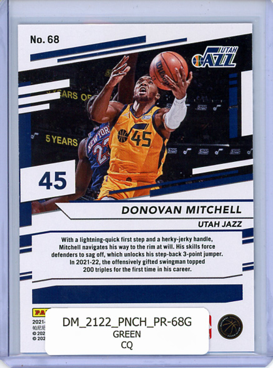 Donovan Mitchell 2021-22 Chronicles, Prestige #68 Green (CQ)