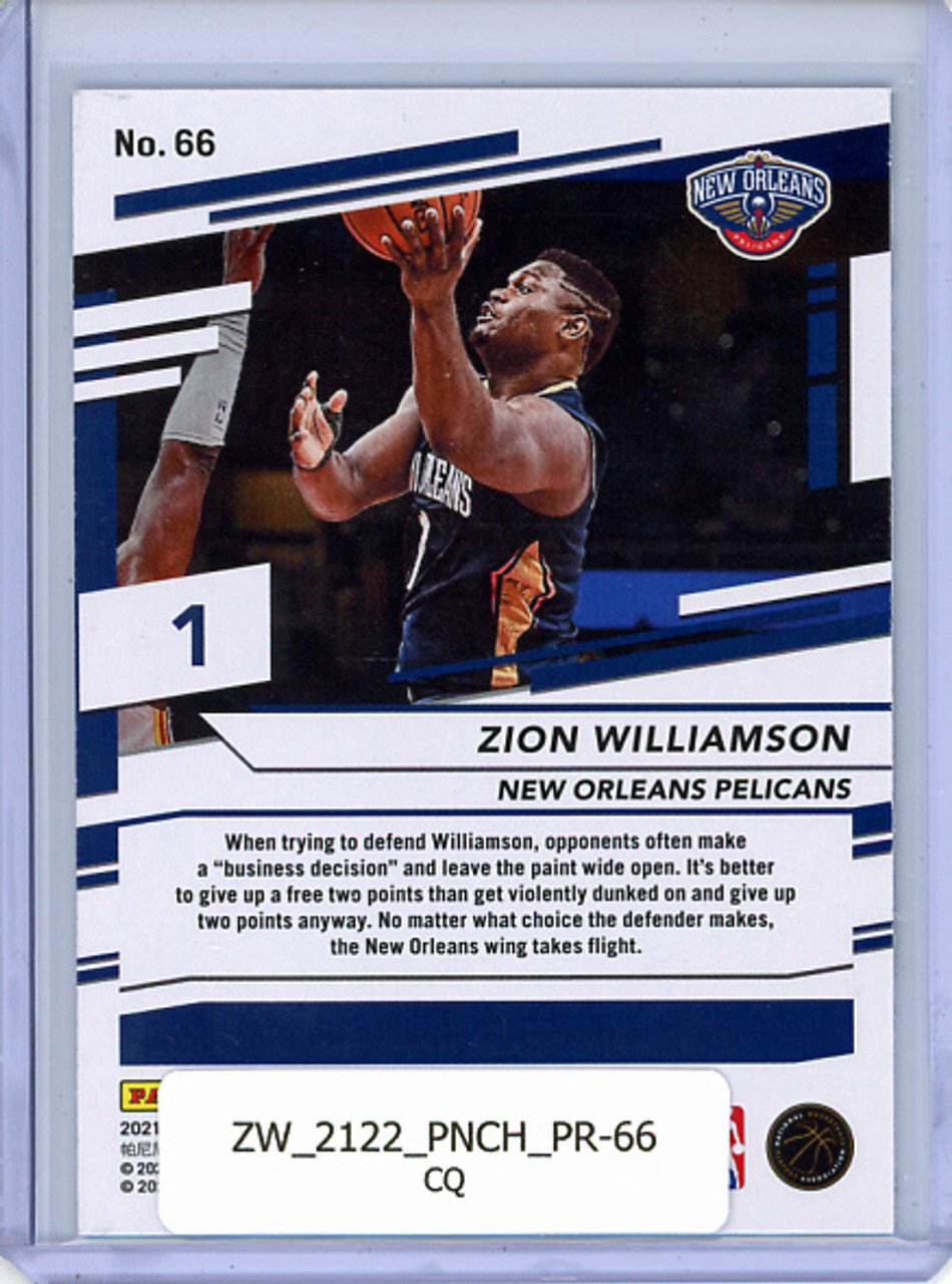 Zion Williamson 2021-22 Chronicles, Prestige #66 (CQ)