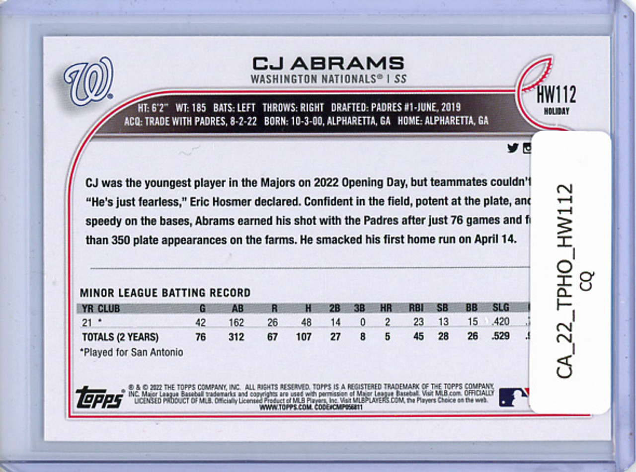 CJ Abrams 2022 Topps Holiday #HW112 (CQ)