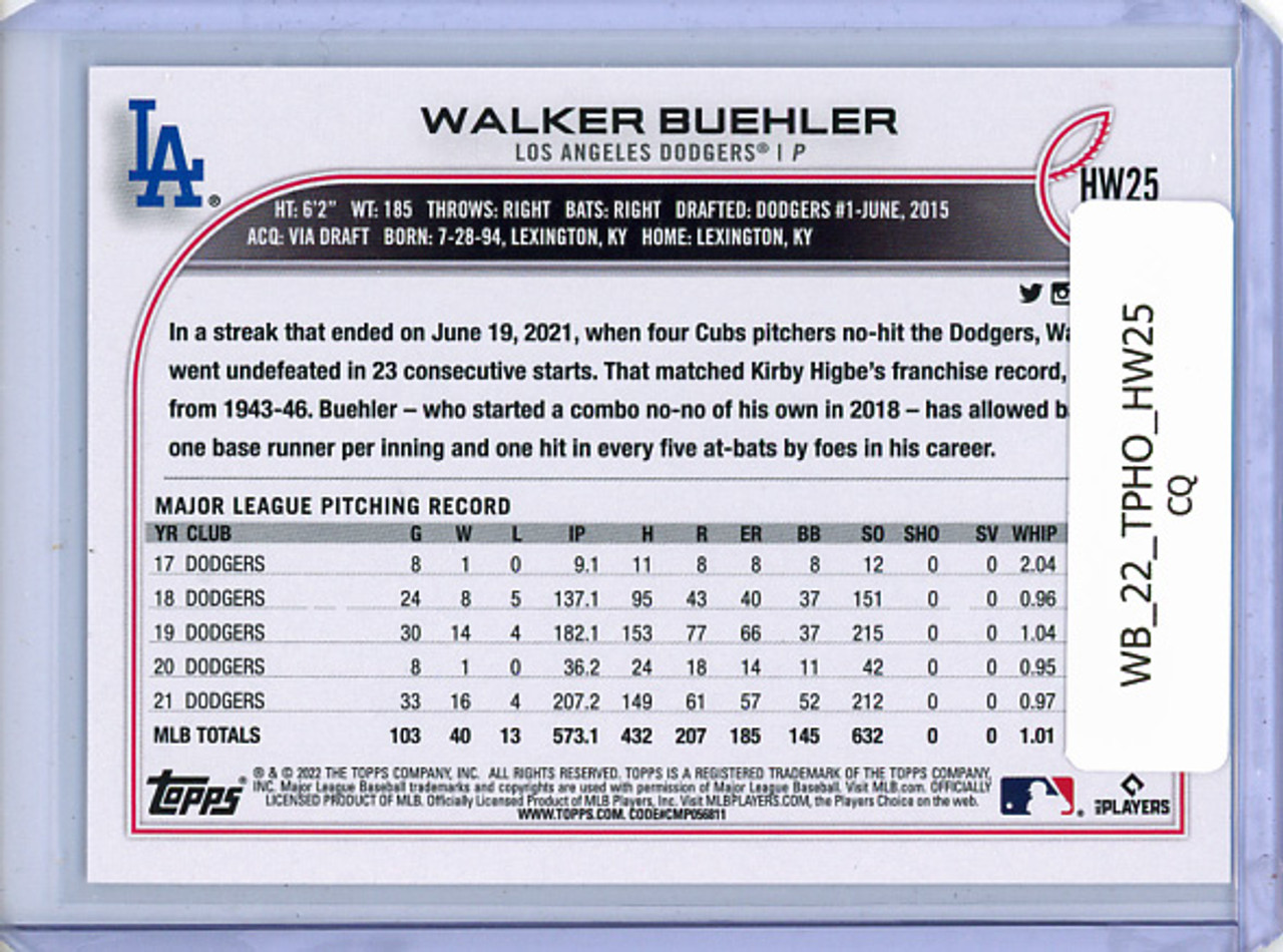 Walker Buehler 2022 Topps Holiday #HW25 (CQ)