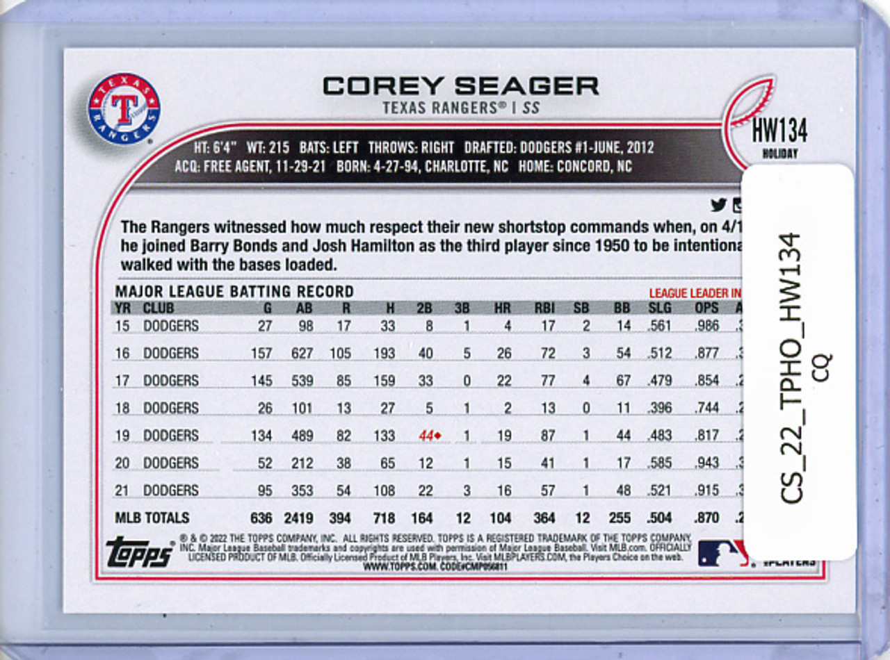 Corey Seager 2022 Topps Holiday #HW134 (CQ)